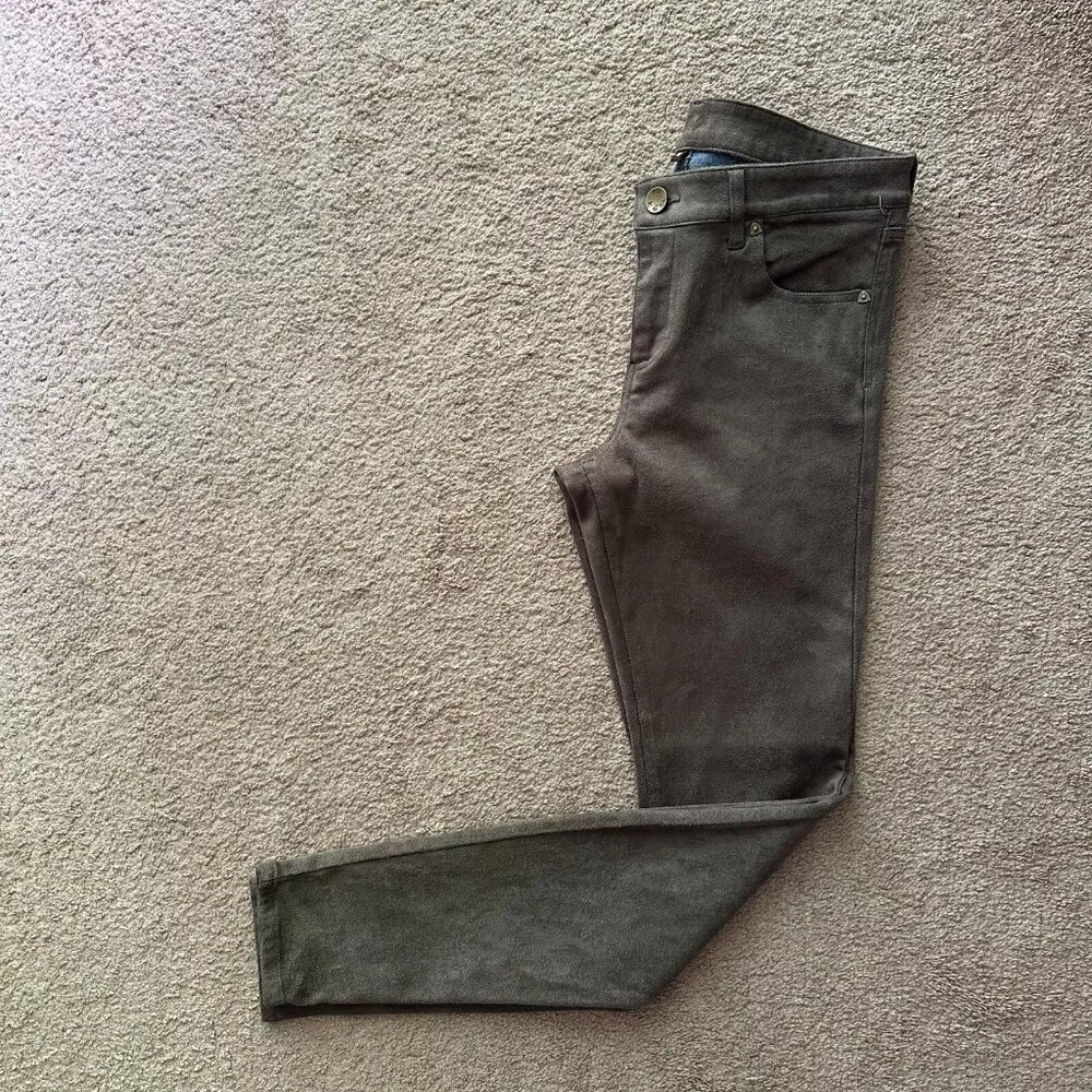 Kut from the Kloth Pants Womens 10 Fuzzy Polyester Mia Toothpick Skinny Brown